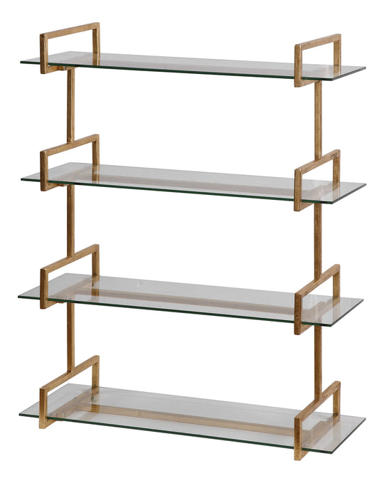 American Home Furniture Uttermost Auley Gold Wall Shelf