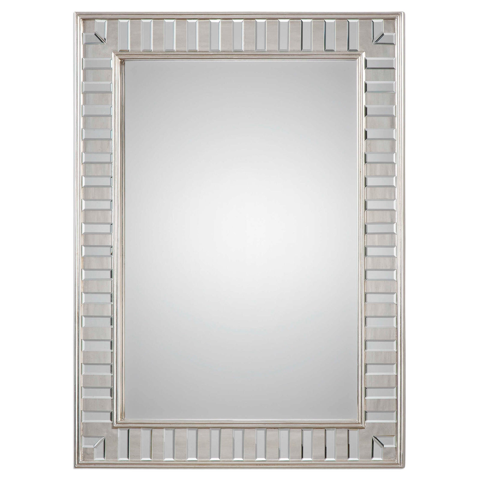 American Home Furniture Uttermost Lanester Silver Leaf Mirror