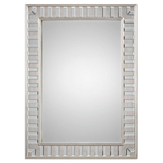 American Home Furniture Uttermost Lanester Silver Leaf Mirror