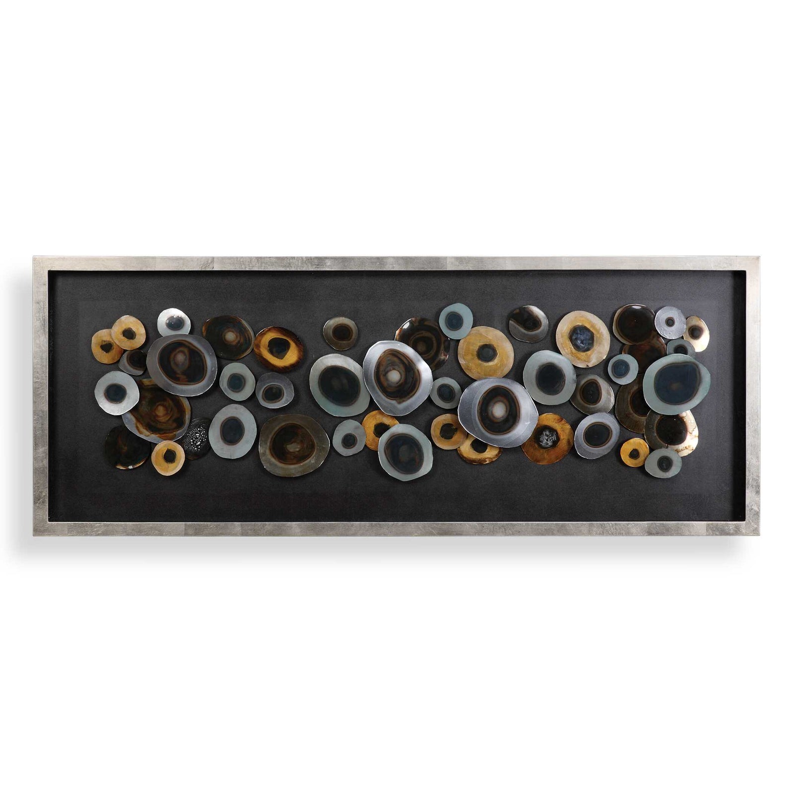 American Home Furniture Uttermost Discs Silver Shadow Box