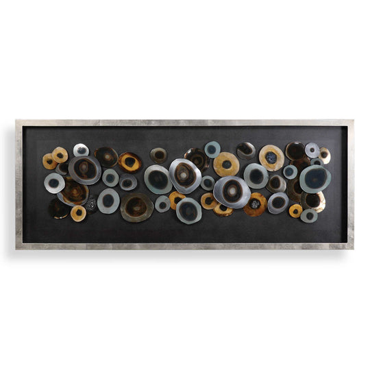 American Home Furniture Uttermost Discs Silver Shadow Box