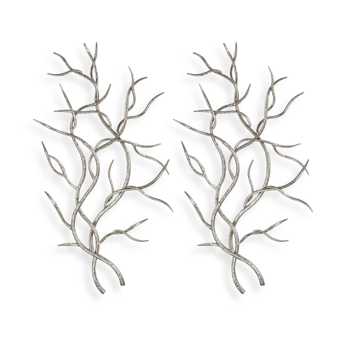 American Home Furniture Uttermost Silver Branches Wall Art Set of 2