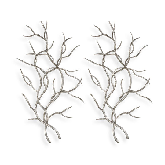 American Home Furniture Uttermost Silver Branches Wall Art Set of 2