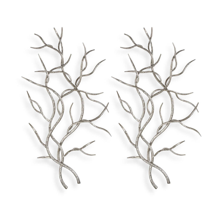 American Home Furniture Uttermost Silver Branches Wall Art Set of 2