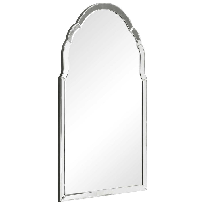 American Home Furniture Uttermost Brayden Frameless Arched Mirror