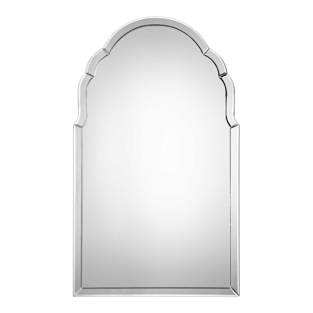 American Home Furniture Uttermost Brayden Frameless Arched Mirror