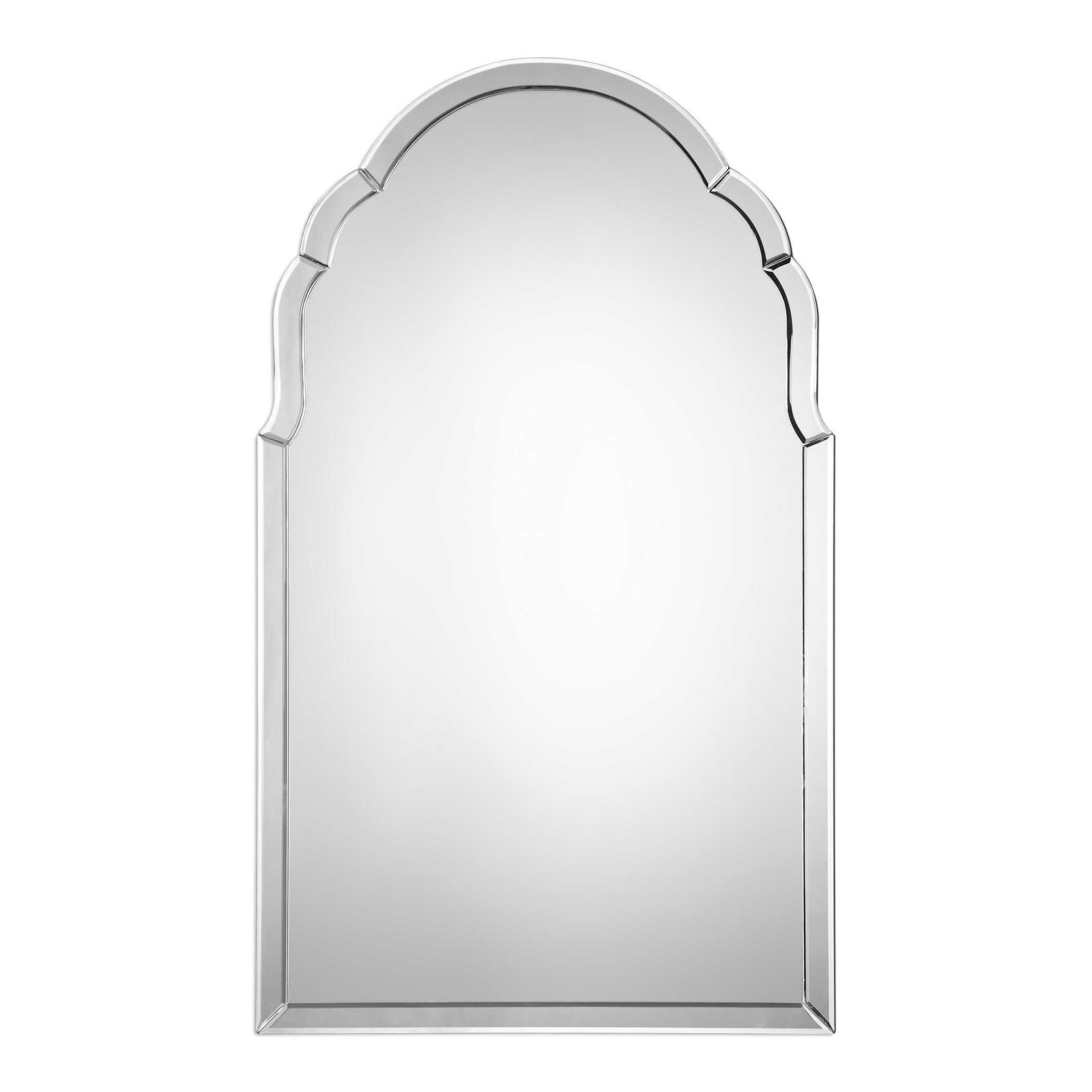 American Home Furniture Uttermost Brayden Frameless Arched Mirror