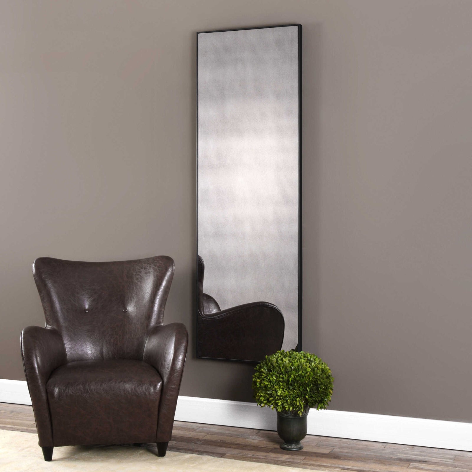 American Home Furniture Uttermost Burwell Oversized Antiqued Mirror