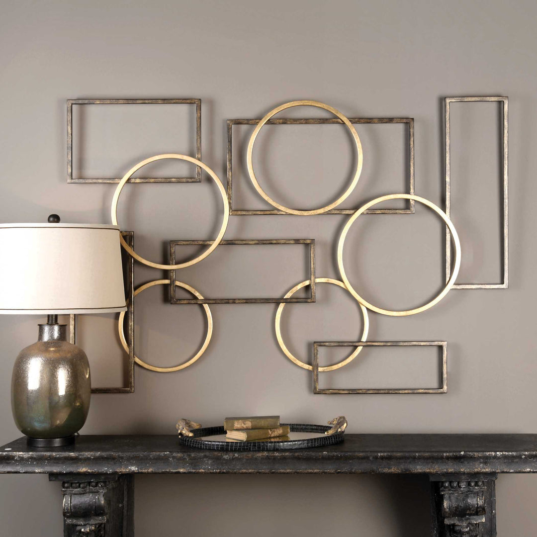 American Home Furniture Uttermost Elias Bronze and Gold Wall Art