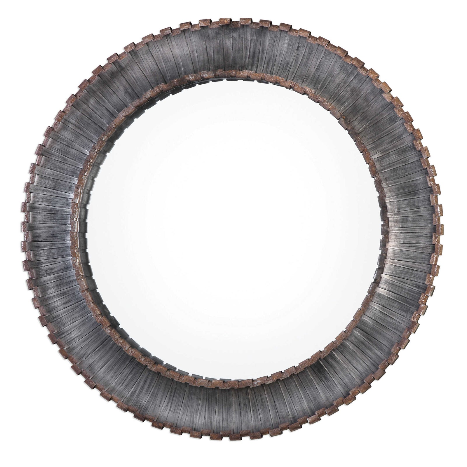 American Home Furniture Uttermost Tanaina Silver Round Mirror
