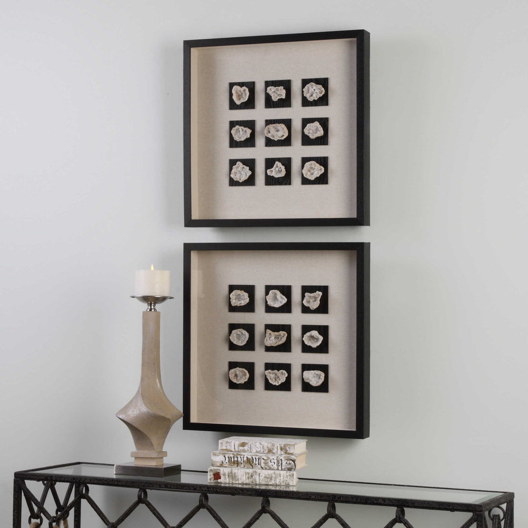 American Home Furniture Uttermost Geode Linen Shadow Box