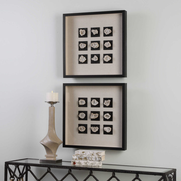 American Home Furniture Uttermost Geode Linen Shadow Box