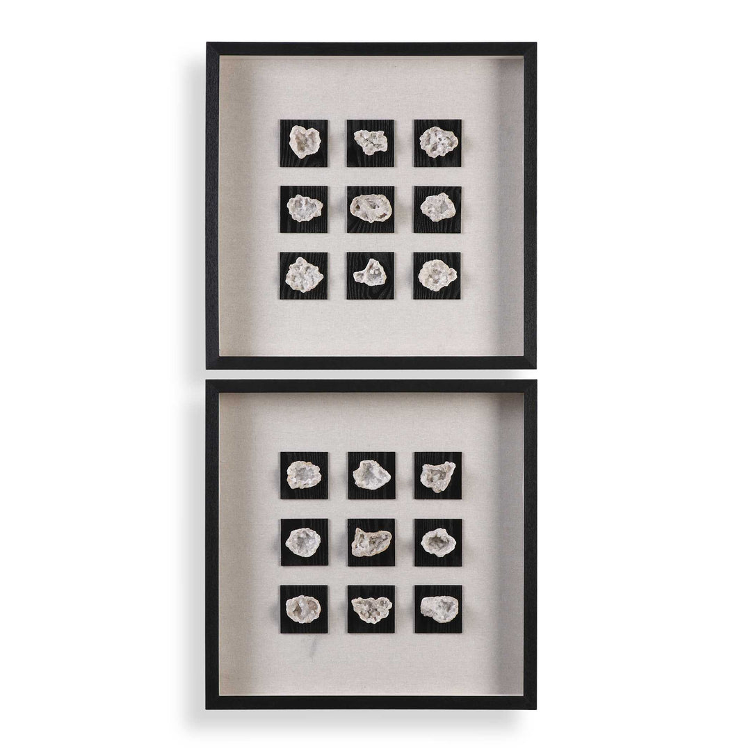 American Home Furniture Uttermost Geode Linen Shadow Box