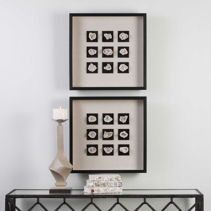 American Home Furniture Uttermost Geode Linen Shadow Box