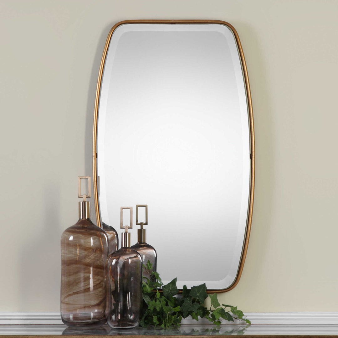 American Home Furniture Uttermost Canillo Antiqued Gold Mirror