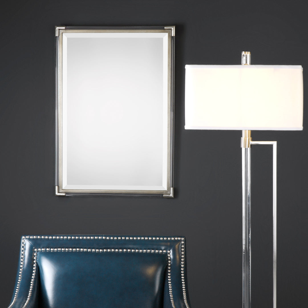 American Home Furniture Uttermost Mackai Metallic Silver Mirror