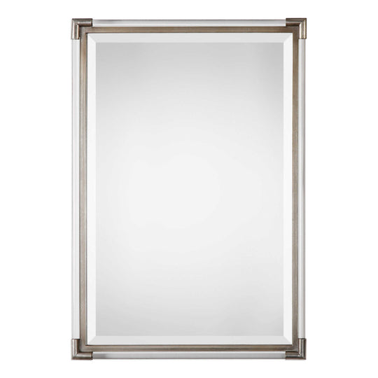 American Home Furniture Uttermost Mackai Metallic Silver Mirror