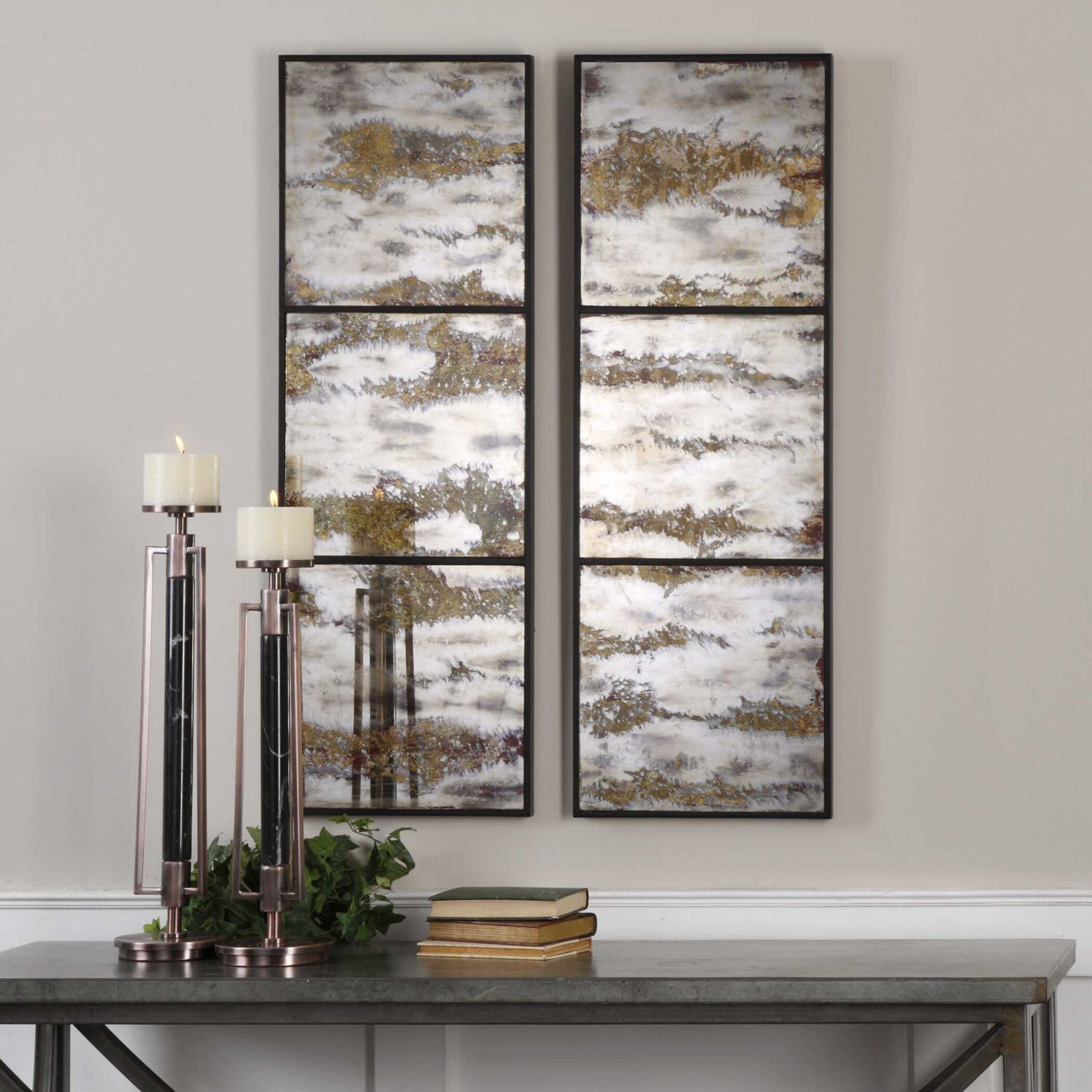 American Home Furniture Uttermost Rahila Mirrored Wall Panels