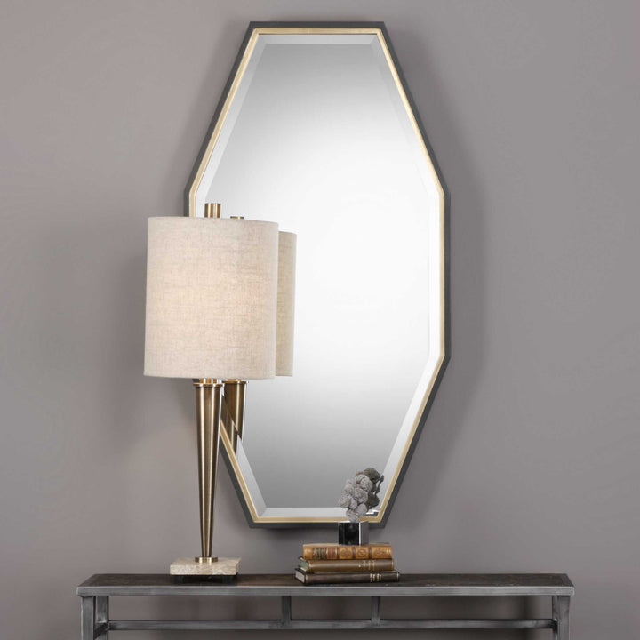 American Home Furniture Uttermost Savion Gold Octagon Mirror