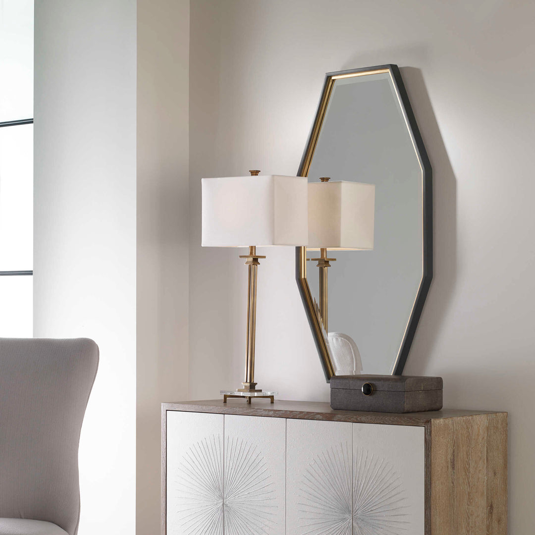 American Home Furniture Uttermost Savion Gold Octagon Mirror