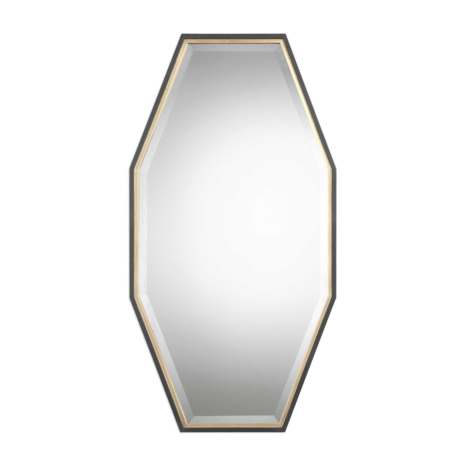 American Home Furniture Uttermost Savion Gold Octagon Mirror