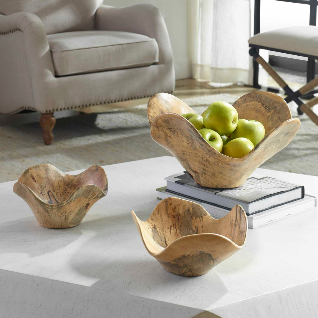American Home Furniture Uttermost Tamarine Wood Wall Art Set of 3