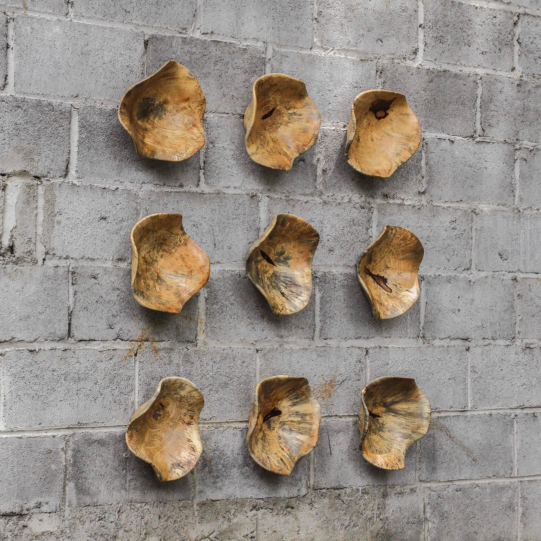 American Home Furniture Uttermost Tamarine Wood Wall Art Set of 3