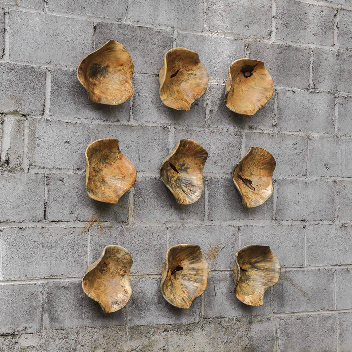American Home Furniture Uttermost Tamarine Wood Wall Art Set of 3