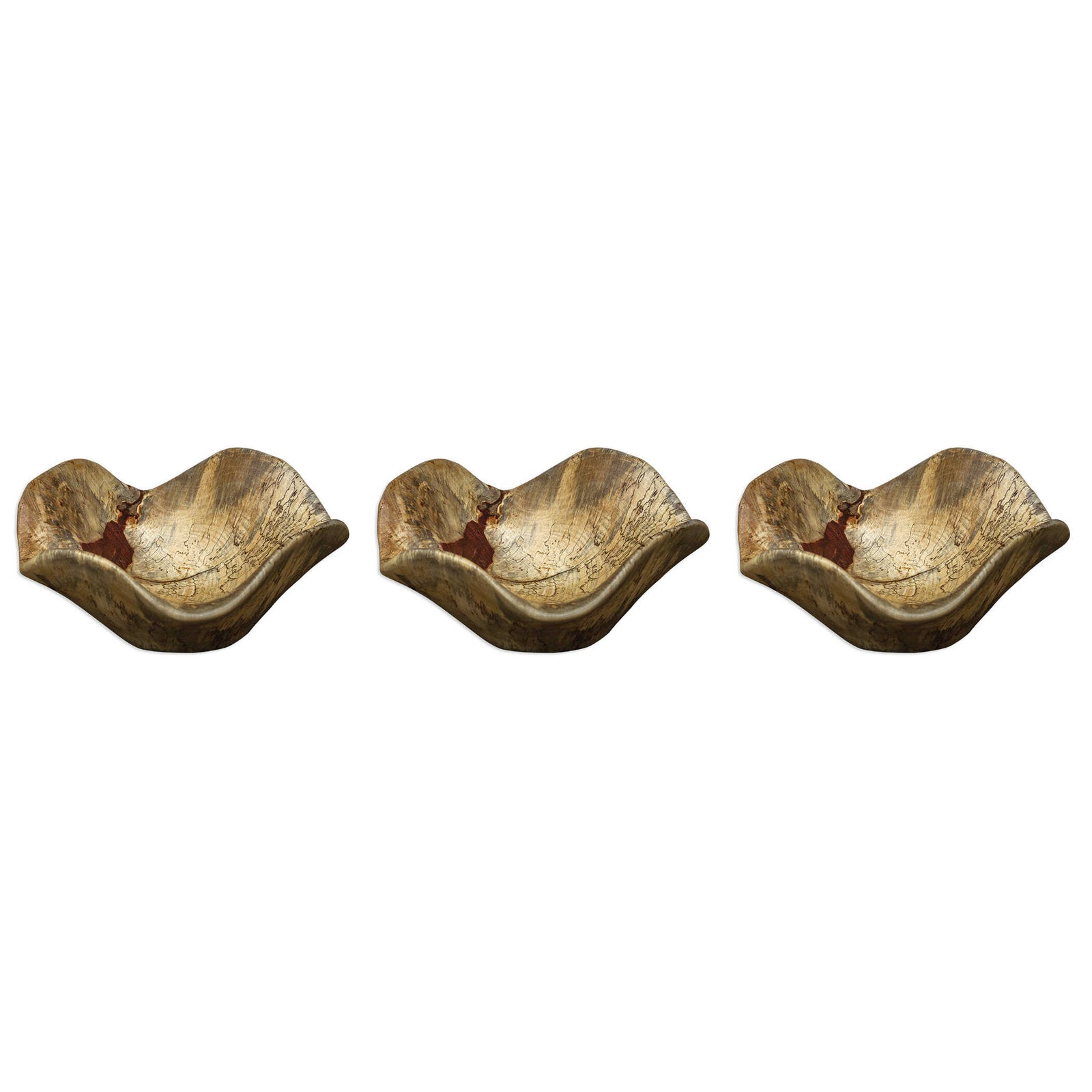 American Home Furniture Uttermost Tamarine Wood Wall Art Set of 3