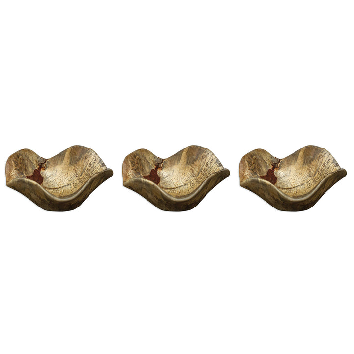 American Home Furniture Uttermost Tamarine Wood Wall Art Set of 3