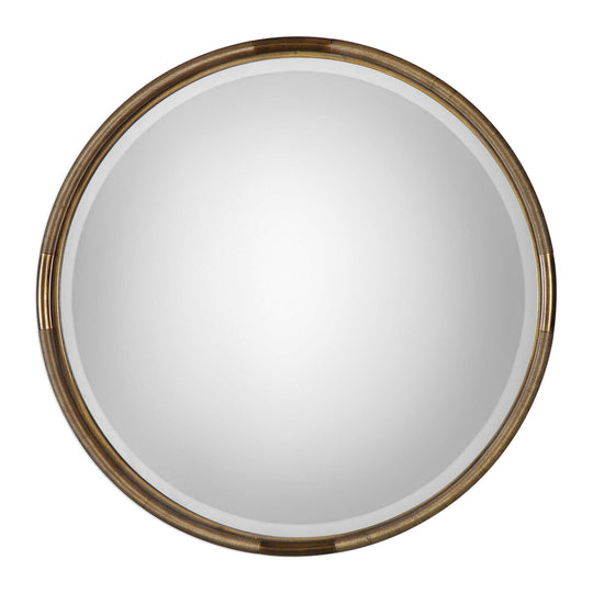American Home Furniture Uttermost Finnick Iron Coil Round Mirror