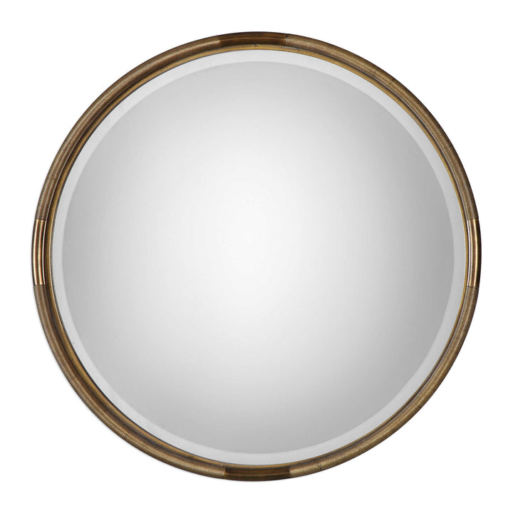 American Home Furniture Uttermost Finnick Iron Coil Round Mirror