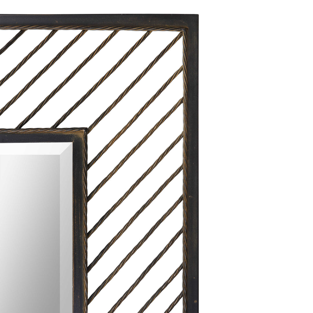 American Home Furniture Uttermost Karel Chevron Mirror