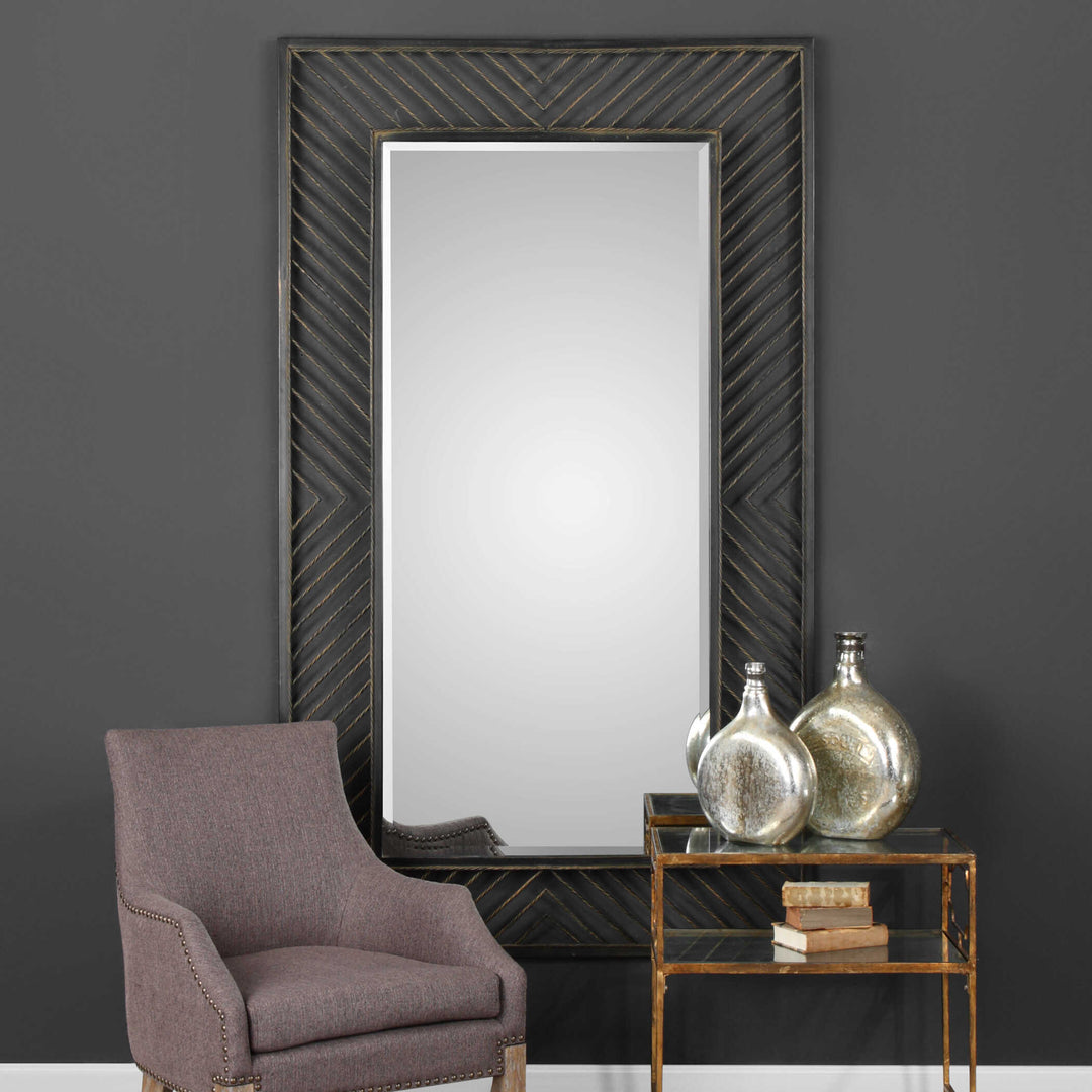 American Home Furniture Uttermost Karel Chevron Mirror