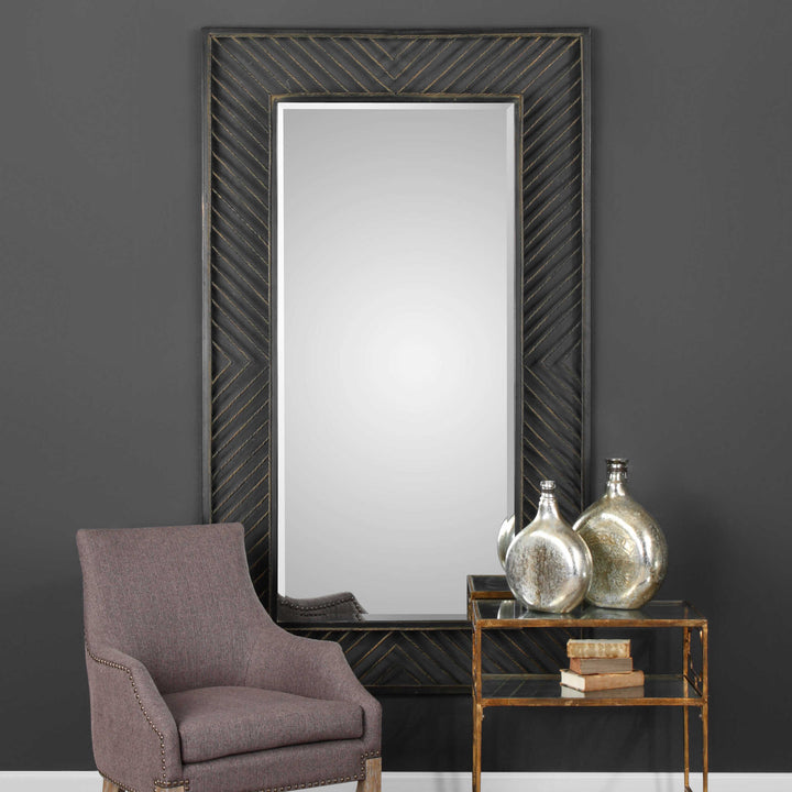 American Home Furniture Uttermost Karel Chevron Mirror