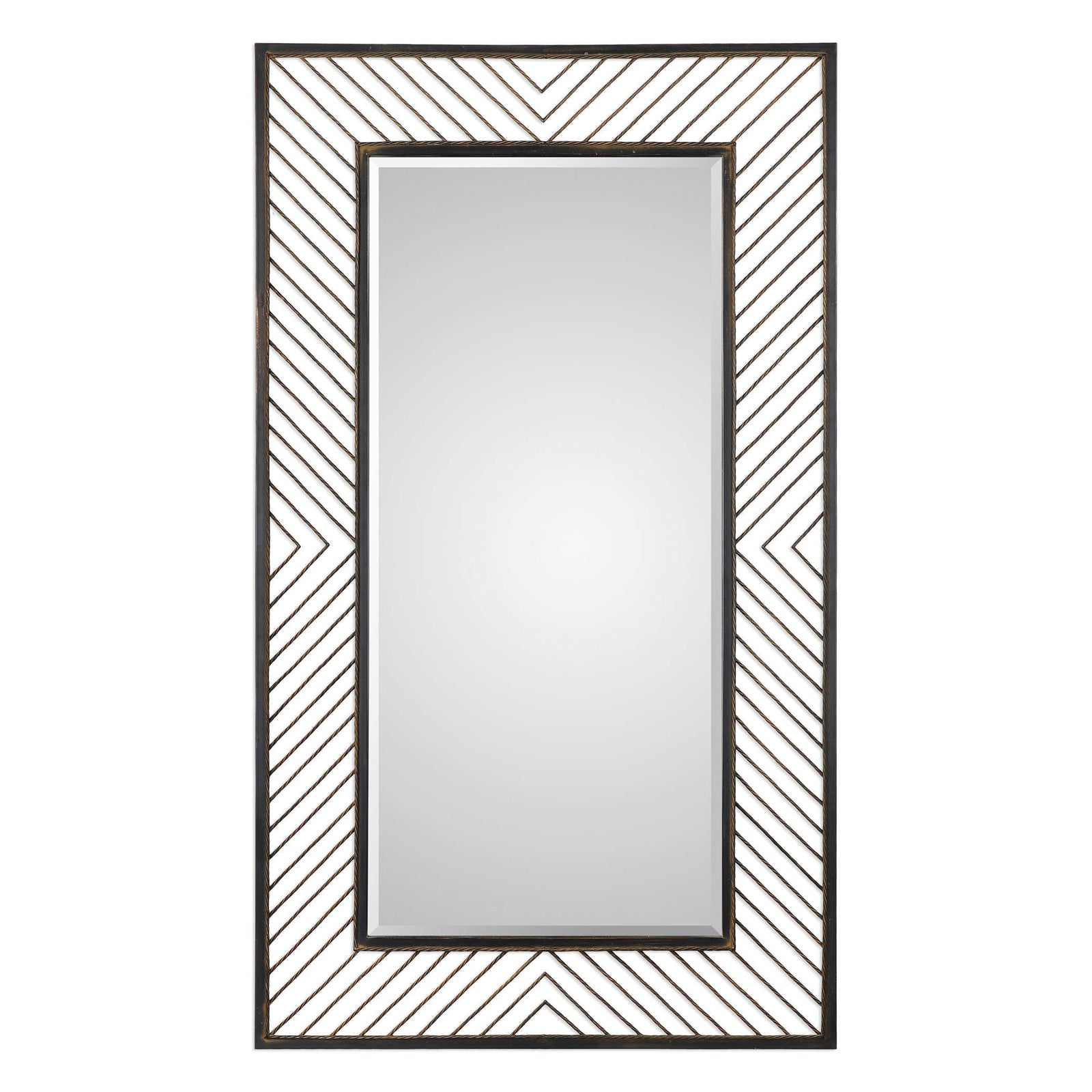 American Home Furniture Uttermost Karel Chevron Mirror