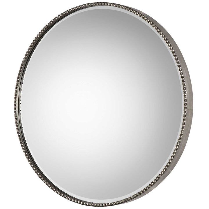 American Home Furniture Uttermost Stefania Beaded Round Mirror