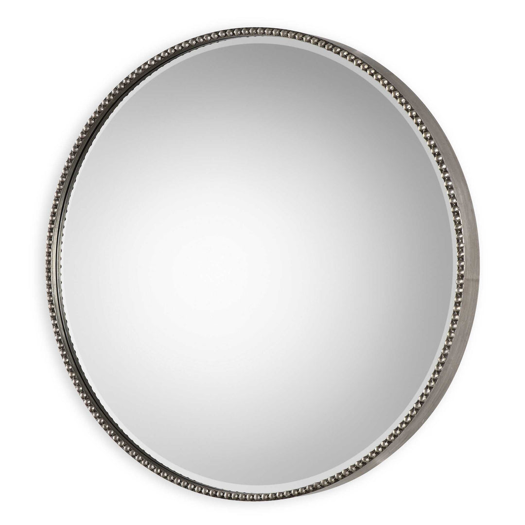 American Home Furniture Uttermost Stefania Beaded Round Mirror