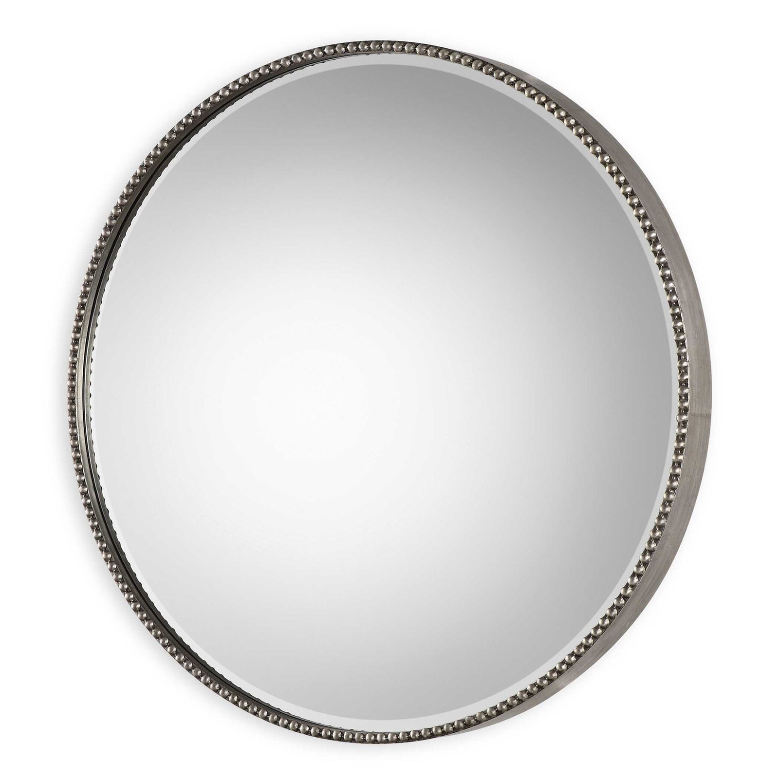 American Home Furniture Uttermost Stefania Beaded Round Mirror