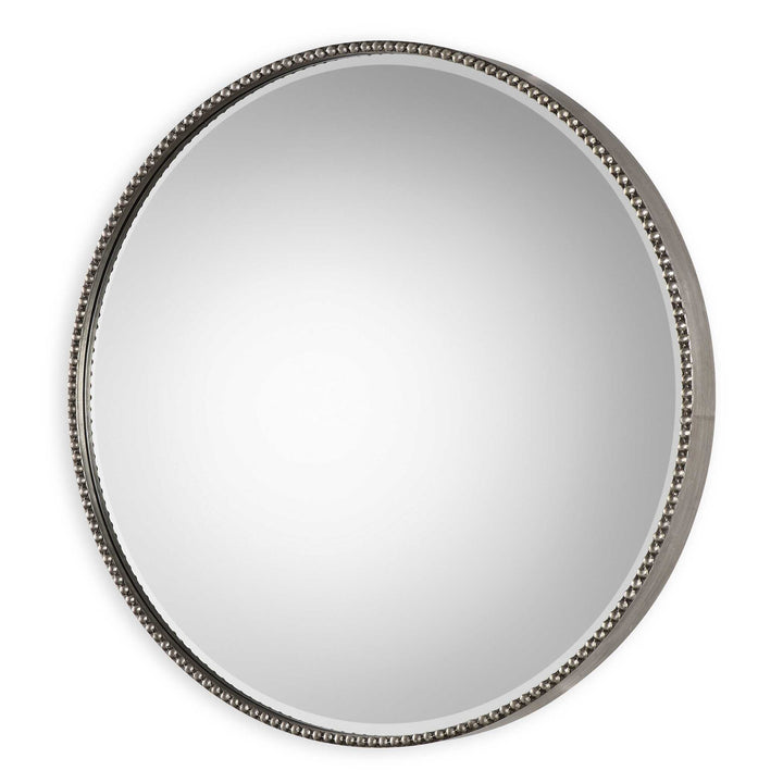 American Home Furniture Uttermost Stefania Beaded Round Mirror