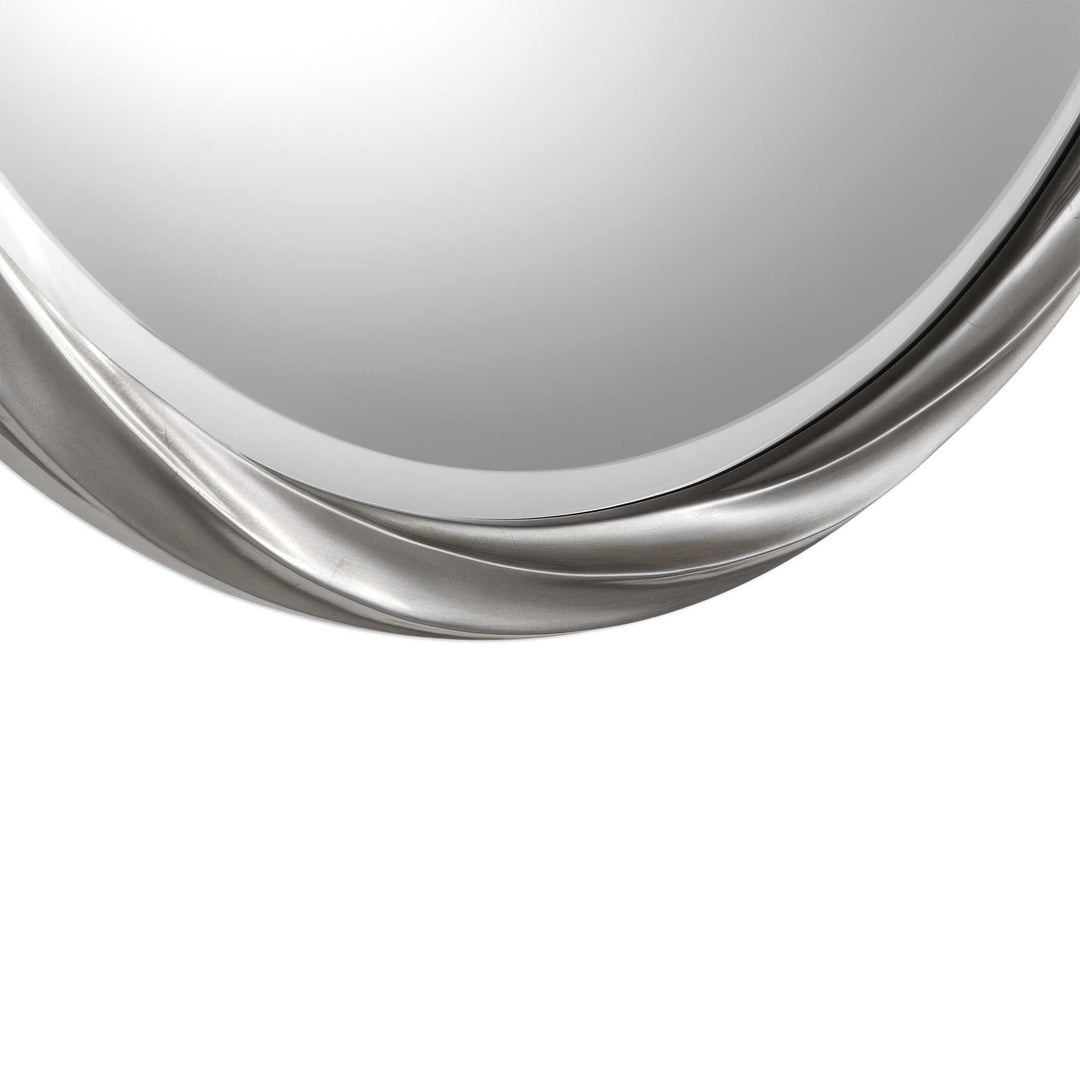 American Home Furniture Uttermost Orion Silver Round Mirror