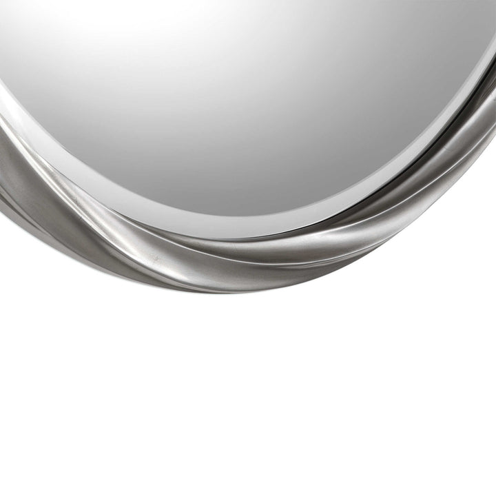 American Home Furniture Uttermost Orion Silver Round Mirror