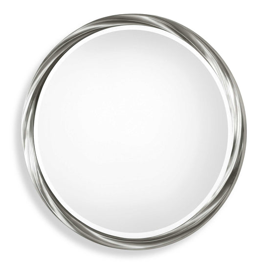 American Home Furniture Uttermost Orion Silver Round Mirror
