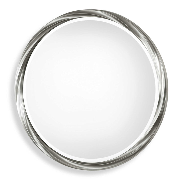 American Home Furniture Uttermost Orion Silver Round Mirror