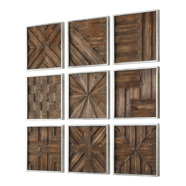 American Home Furniture Uttermost Bryndle Squares Wood Wall Decor