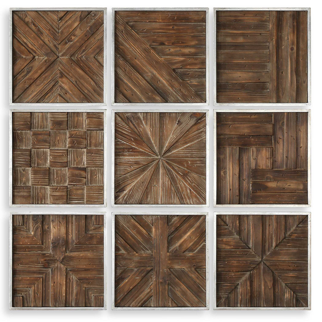 American Home Furniture Uttermost Bryndle Squares Wood Wall Decor