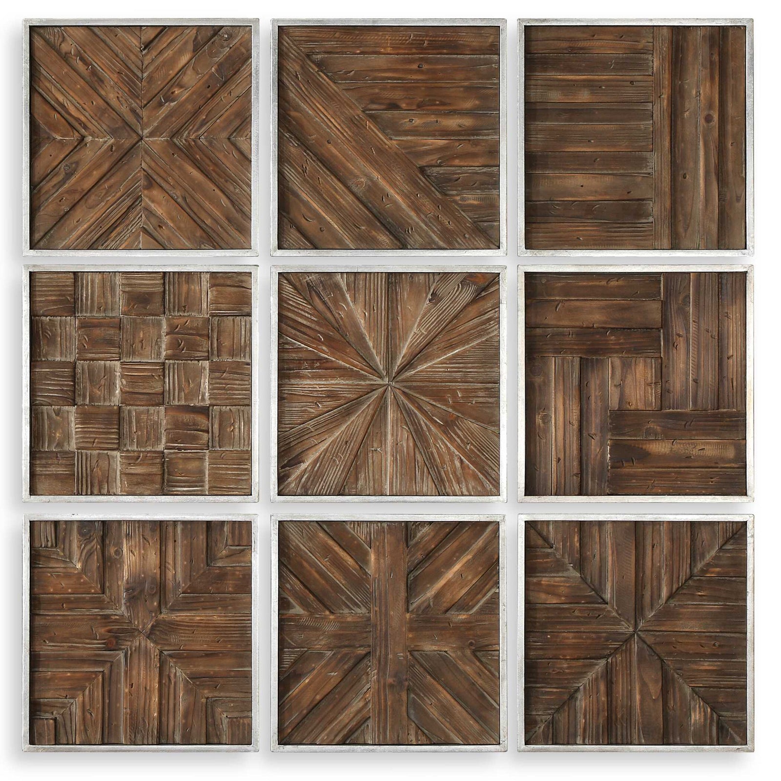 American Home Furniture Uttermost Bryndle Squares Wood Wall Decor