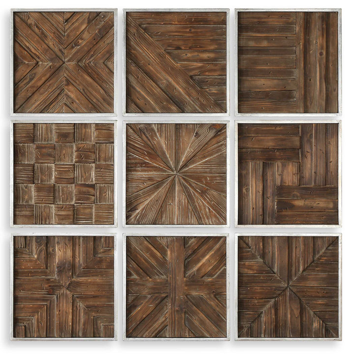 American Home Furniture Uttermost Bryndle Squares Wood Wall Decor