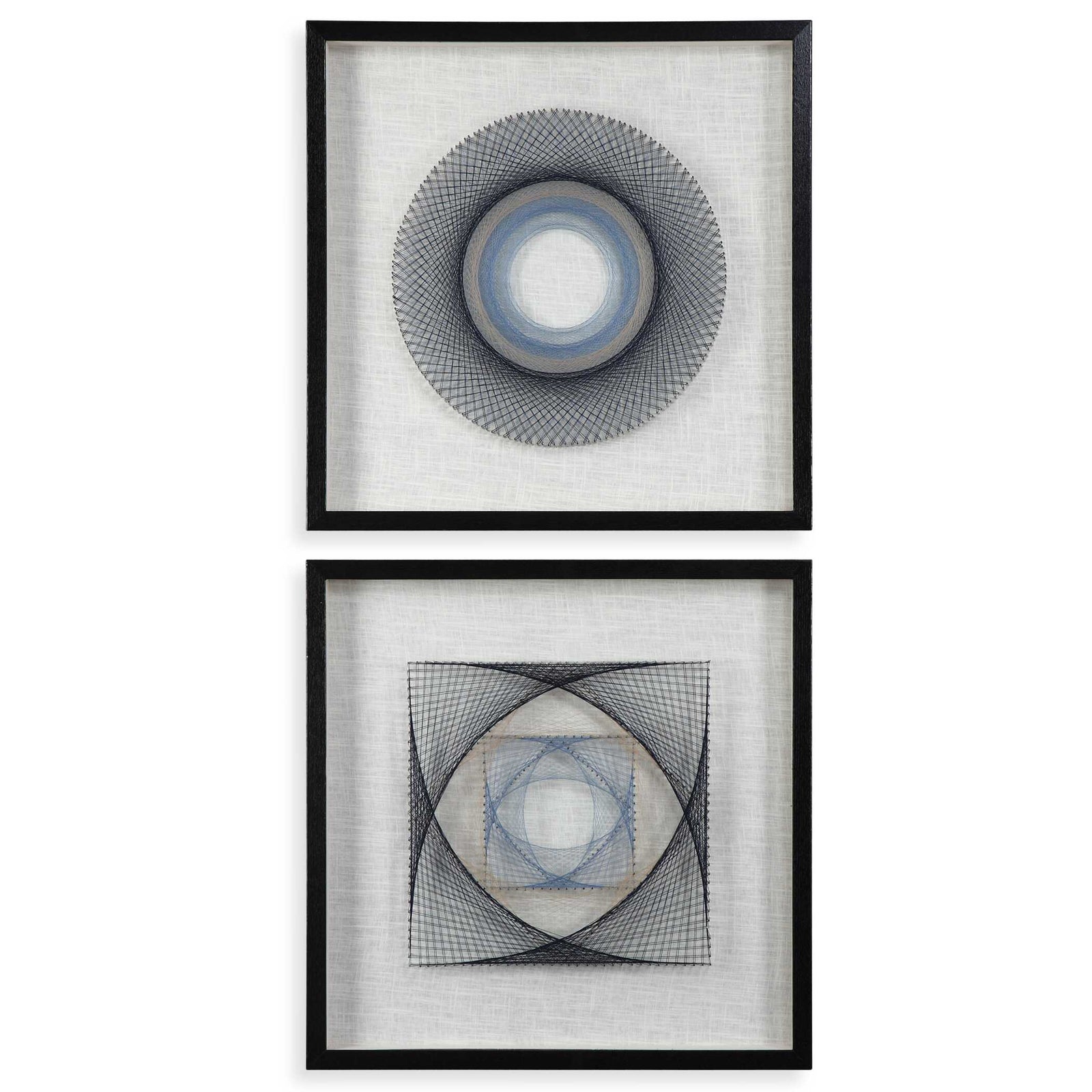 American Home Furniture Uttermost String Duet Geometric Art S/2