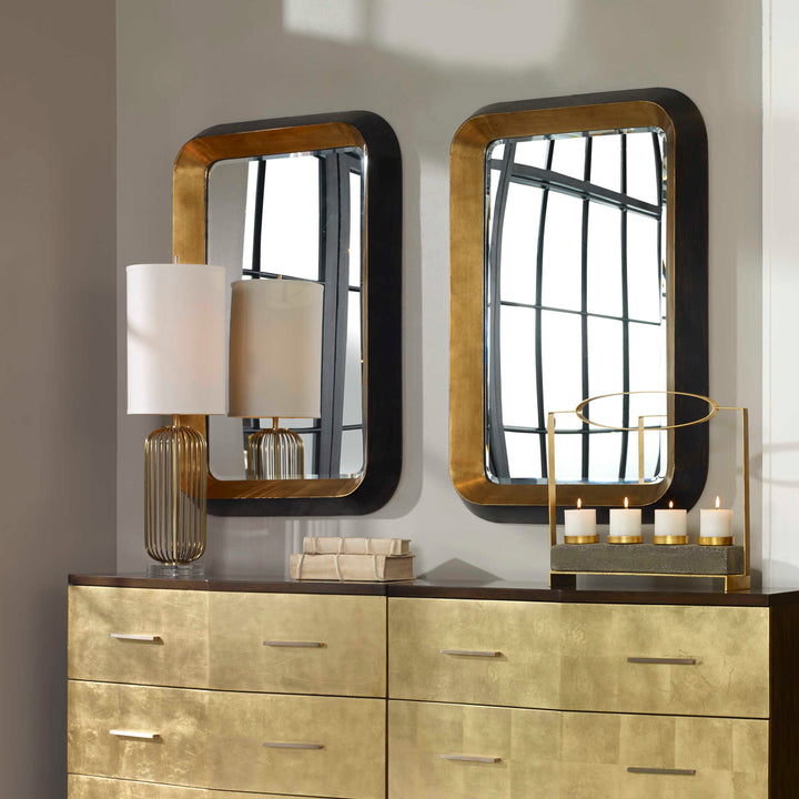 American Home Furniture Uttermost Niva Metallic Gold Wall Mirror